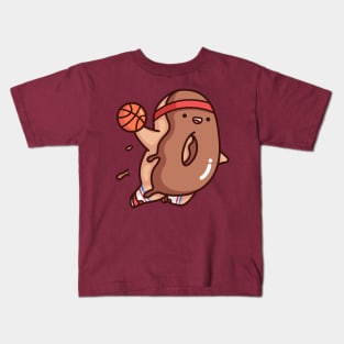 Brown Dunkin Donut Kids T-Shirt